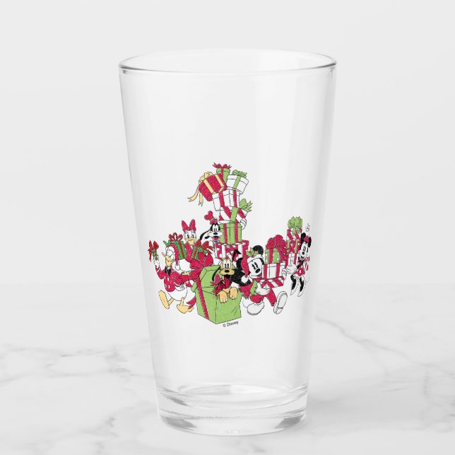 Happy Holidays | Mickey & Friends Christmas Gifts Glass (Front)