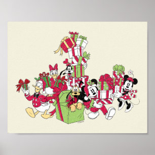 Happy Holidays   Mickey & Friends Christmas Gifts Poster