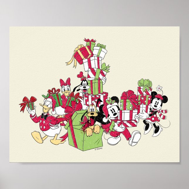 Happy Holidays | Mickey & Friends Christmas Gifts Poster (Front)