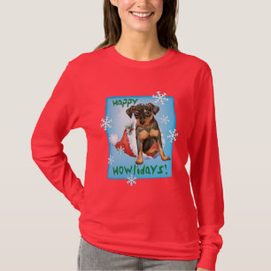 Happy Holidays Min Pin T-Shirt