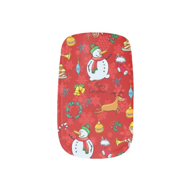 Happy Holidays Minx Nail Wraps (Left Thumb)