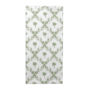 Happy Holidays Mistletoe Christmas Greenery Floral Cloth Napkin