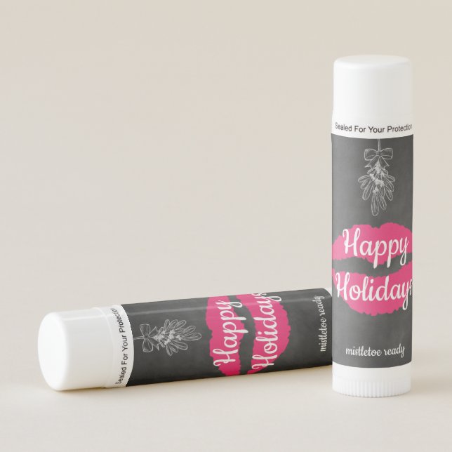 Happy Holidays - mistletoe ready - Lip Balm (Front)