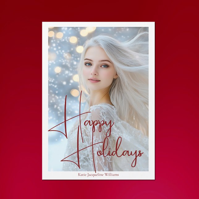 Happy Holidays Model Headshot Christmas Magnet (Creator Uploaded)