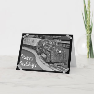 Happy Holiday's Model Train Card