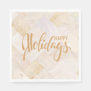  Happy Holidays Modern Abstract Chic Sand Napkins