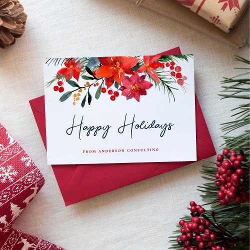 Happy Holidays Modern Business Holiday Card