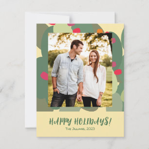 happy holidays modern christmas holiday card