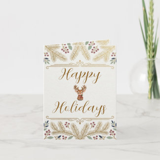 Happy Holidays Modern Christmas Holiday Greeting Card