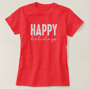 Happy Holidays Modern Christmas Script T-Shirt