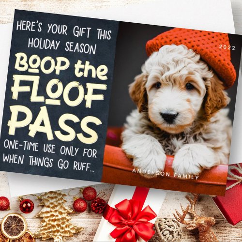 Happy Holidays Modern Funny Pet Custom Photo Foil Holiday Card