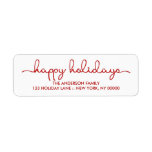 Happy Holidays Modern Hand Lettered Script Label at Zazzle