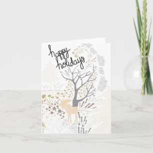 Happy Holidays Moose  Holiday Card