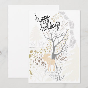 Happy Holidays Moose Holiday Card