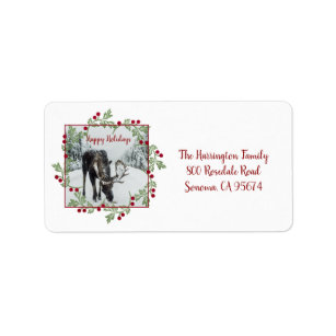 Moose Return Address Labels | Zazzle