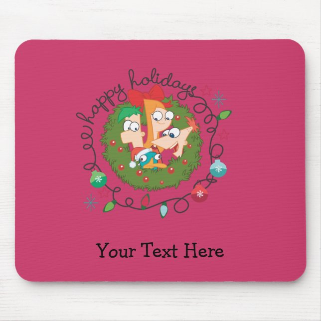Happy Holidays Mouse Pad (Front)