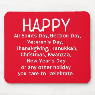 Happy Holidays Mouse Pad