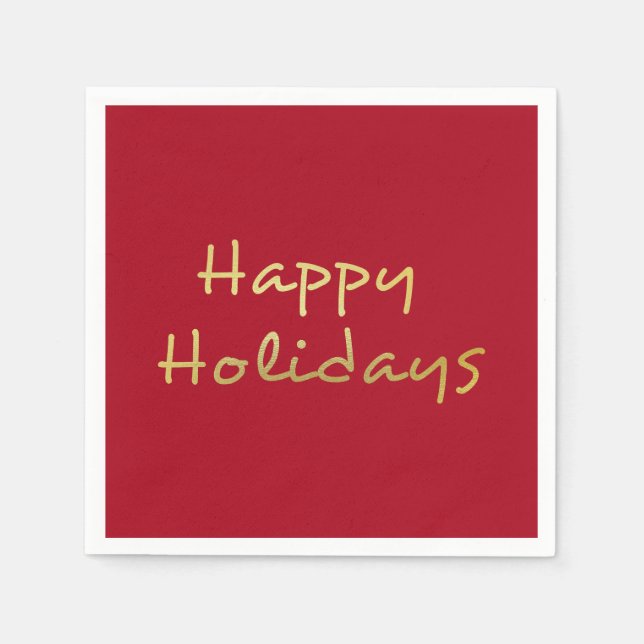 Happy Holidays - Napkins (Front)
