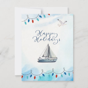 Happy Holidays- Nautical Card