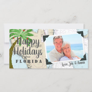 Happy Holidays Nautical Tropical Florida Holiday