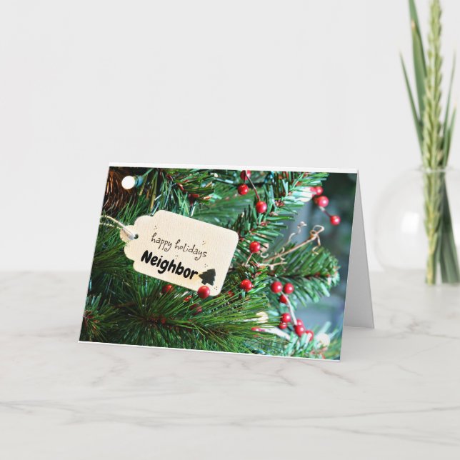 HAPPY HOLIDAYS **NEIGHBOR** CHRISTMAS CARD (Front)