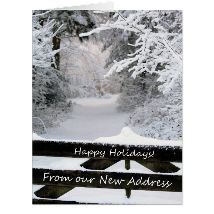 Happy Holidays New Address Christmas Card