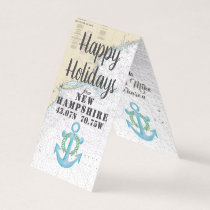 Happy Holidays New Hampshire Nautical Gift Tags