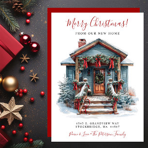 Happy Holidays New Home Front Door Moving Announcement