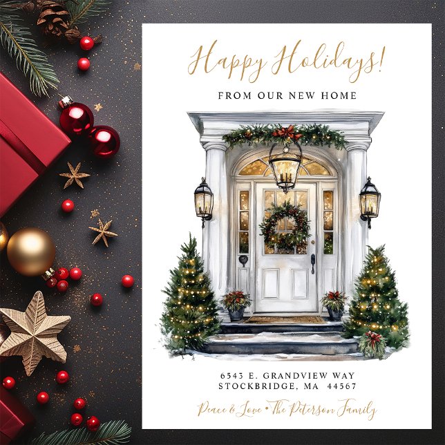 Happy Holidays New Home Front Door Moving Announcement (Creator Uploaded)