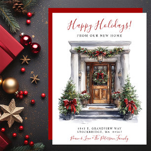 Happy Holidays New Home Front Door Moving Announcement