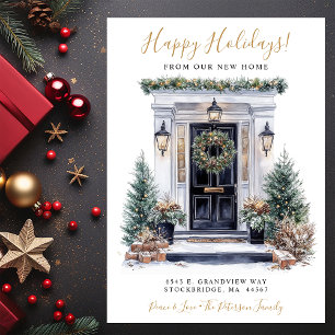 Happy Holidays New Home Front Door Moving Announcement