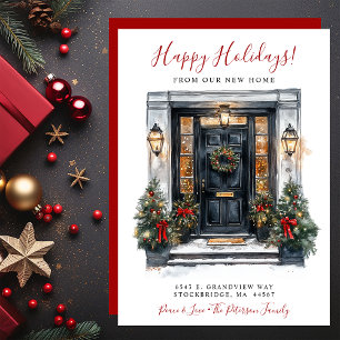 Happy Holidays New Home Front Door Moving Announcement