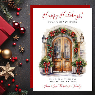 Happy Holidays New Home Front Door Moving Announcement