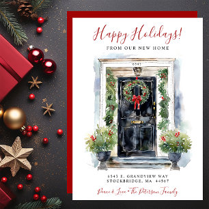 Happy Holidays New Home Front Door Moving Announcement