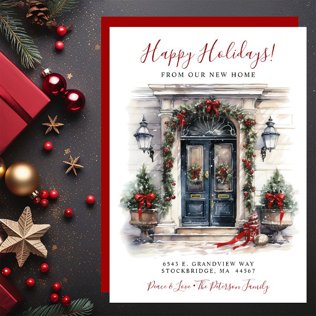 Happy Holidays New Home Front Door Moving Announcement (Creator Uploaded)