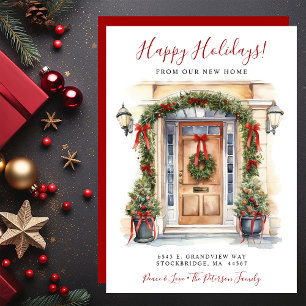 Happy Holidays New Home Front Door Moving Announcement