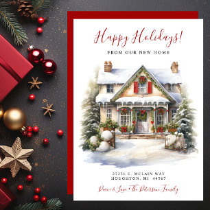 Happy Holidays New Home Moving Announcement