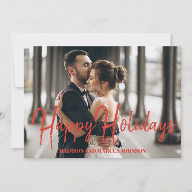 Happy Holidays | Newly-Weds Holiday Photo (Front)
