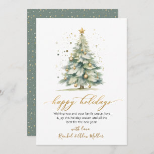 Happy Holidays Non Photo Christmas Tree Cards