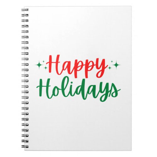 Happy Holidays Notebook