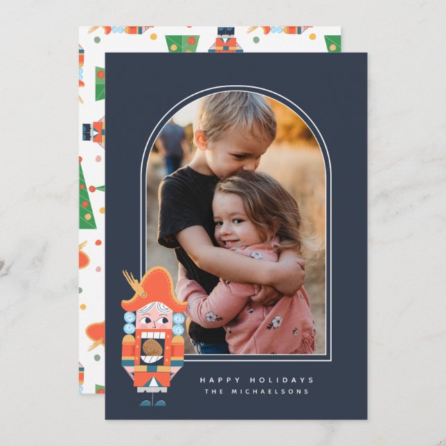 HAPPY HOLIDAYS NUTCRACKER Add Your Photo (Front/Back)