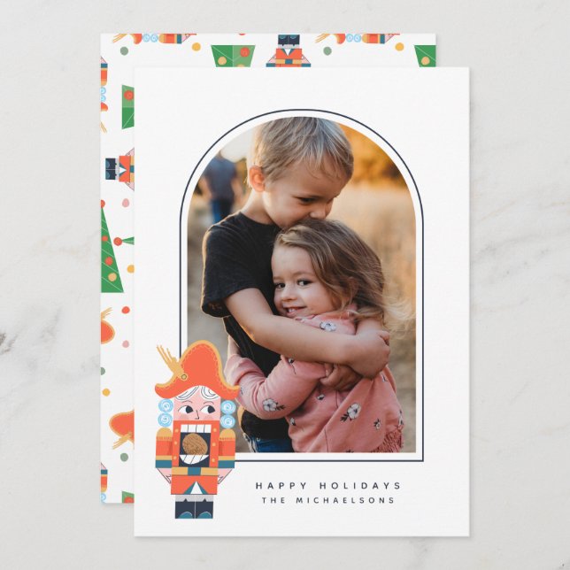 HAPPY HOLIDAYS NUTCRACKER Add Your Photo (Front/Back)