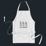 Happy Holidays NYC Christmas Hanukkah New York Adult Apron<br><div class="desc">Features an original marker illustration of a classic NYC landmark,  Lady Liberty,  "dressed up" for the holidays!

This Chanukah illustration is also available on other products. Don't see what you're looking for? Need help with customization? Contact Rebecca to have something designed just for you.</div>