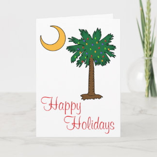 Happy Holidays Palmetto Moon Card
