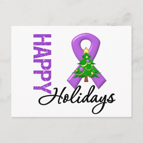 Happy Holidays Pancreatic Cancer Awareness Holiday Postcard