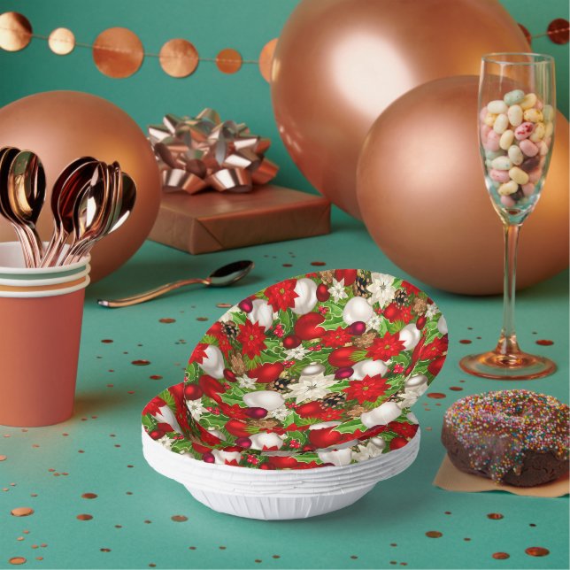 Happy Holidays Paper Bowls (Multi)