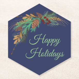 Happy holidays Paper Coaster