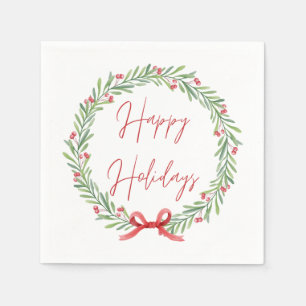 Happy Holidays Paper Napkin