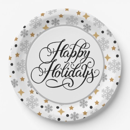 Happy Holidays  Paper Plates