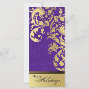 Happy Holidays Party Invitation - Purple & Gold
